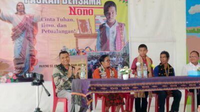 Bocah Jenius NTT, Nono, Meriahkan Paskah Anak Sekami di Paroki Kolhua Kupang.