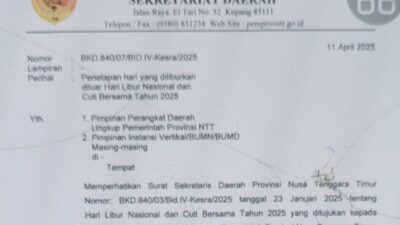 Pemprov NTT Tetapkan Libur Tambahan Jelang Paskah, Dukung Warga Jalani Prosesi Ibadah.