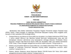 Pemerintah Kabupaten Kupang Batalkan Kelulusan 8 Calon PPPK Tahap II Tahun 2024