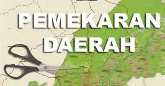 Peta Indonesia dengan tanda wilayah usulan DOB dan tanda Moratorium Masih Berlaku.