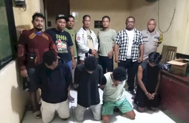 Penangkapan pelaku pencurian barang elektronik oleh Polsek Kota Lama di Kupang.