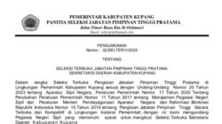 Pemkab Kupang Buka Seleksi Sekda 2025: Syarat Lengkap, Jadwal dan Mekanisme Seleksi Terbuka