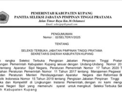 Pemkab Kupang Buka Seleksi Sekda 2025: Syarat Lengkap, Jadwal dan Mekanisme Seleksi Terbuka